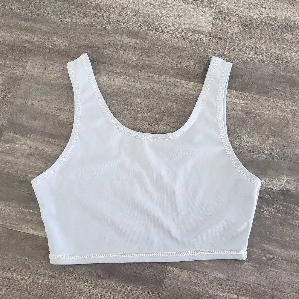 Light Blue SHEIN Cropped Tank